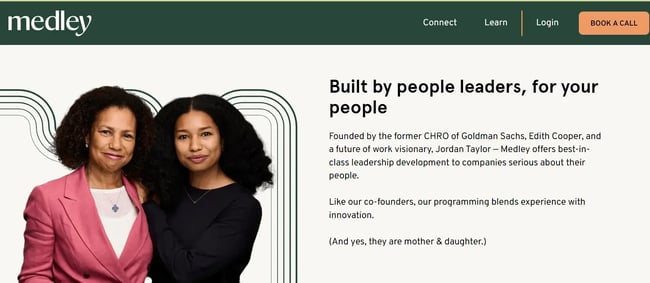 Medley SaaS website design 