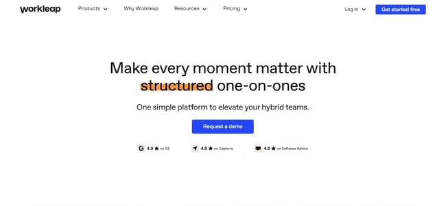 SaaS website design inspiration - Workleap