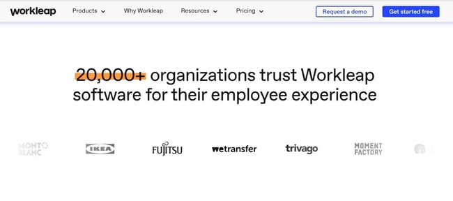 workleap slider showing logos of brands that use their software