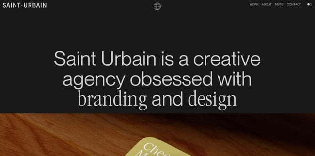 minimalist website examples - saint-urban