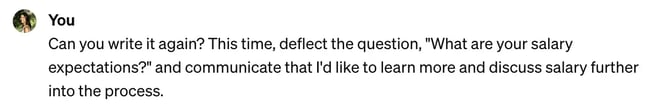 Salary Expectations Email: Deflecting the Salary Expectations prompt