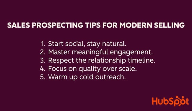 sales prospecting tips for modern selling