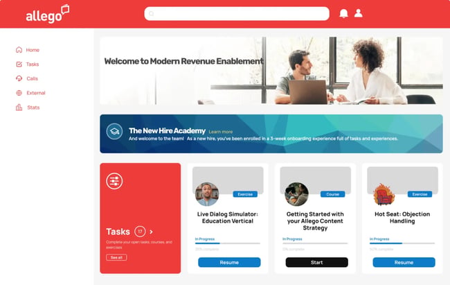 sales readiness platform, allego