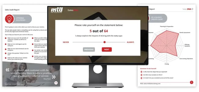 sales skills assessment from salesdna