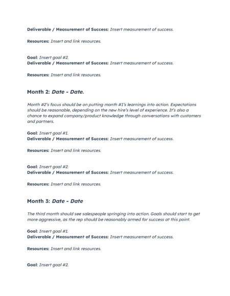 sales coaching template