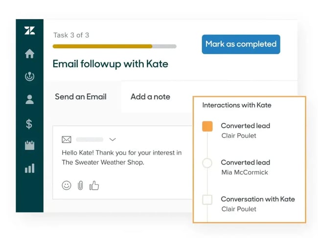 sales engagement, Zendesk Sell