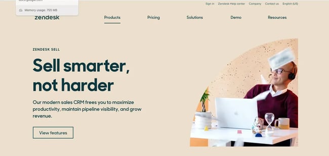 Zendesk Sell CRM sales pipeline and funnel tracking