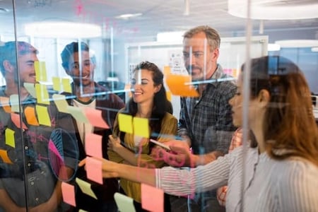 sales team meeting about sales innovation strategies