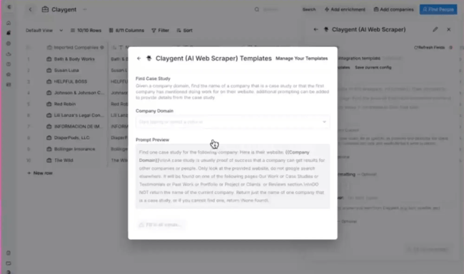 Clay is a sales intelligence platform for revenue teams. 