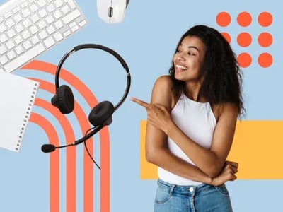 woman sharing sales phone prospecting tips