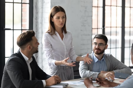 sales manager working with salespeople on sales transformation strategy