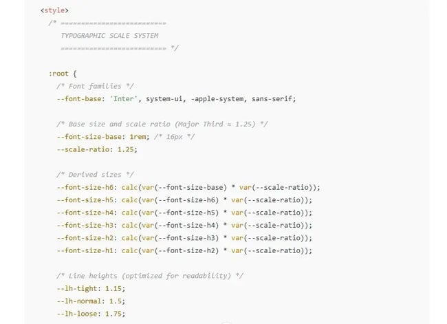 scalable typography creator, ai prompts for web developers