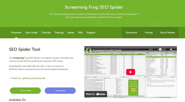 screaming frog , enterprise seo audit