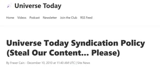screenshot from a website that wants to encourage content syndication.