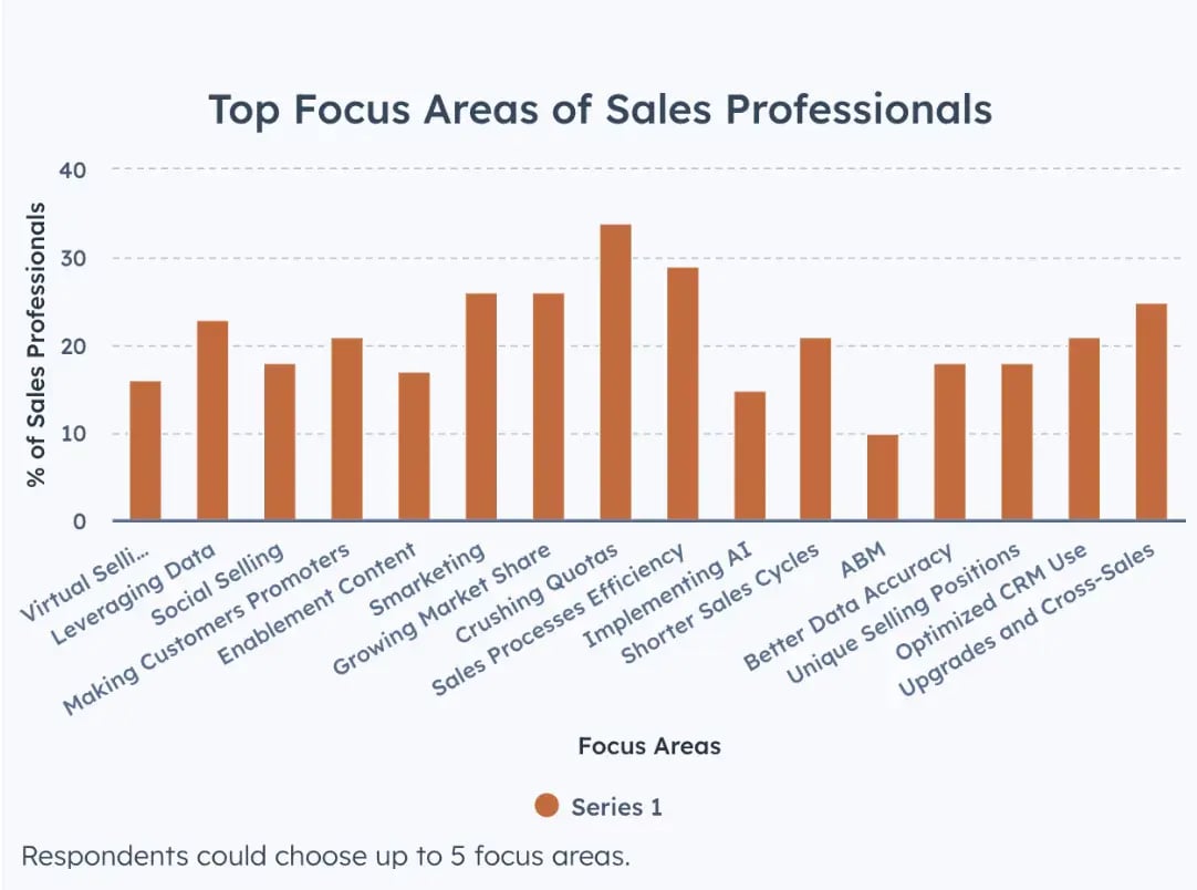top focus areas for sales professionals