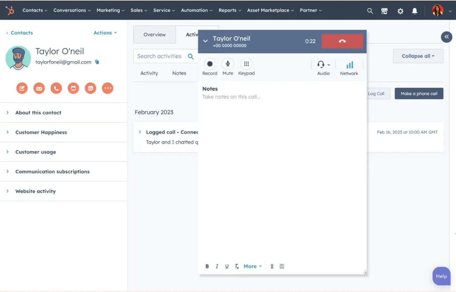 hubspot softphone