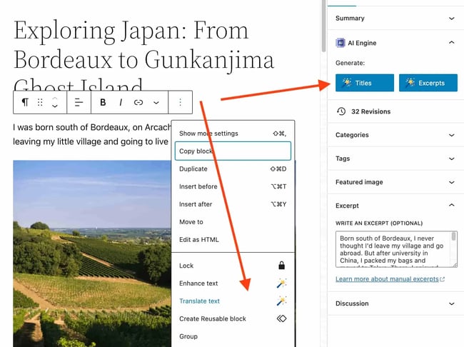 wordpress ai plugin: ai engine. image shows how you can use AI engine in practice. 