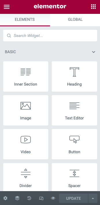 elementor wordpress: How to use Elementor with WordPress  search bar for widgets in Elementor dashboard