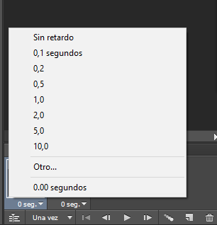 Seleccionar tiempo en cada cuadro para hacer gif en Photoshop