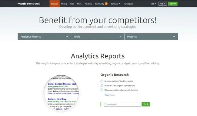 SEMRush plug in for affiliate marketing