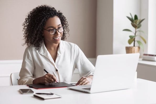 woman sending large files to clients