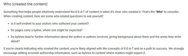 seo ranking factors, importance of author byline for google