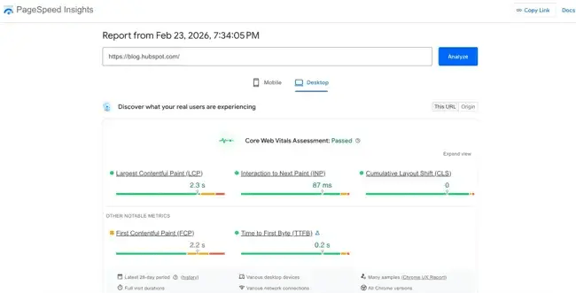 seo site analysis software, google pagespeed insights-1