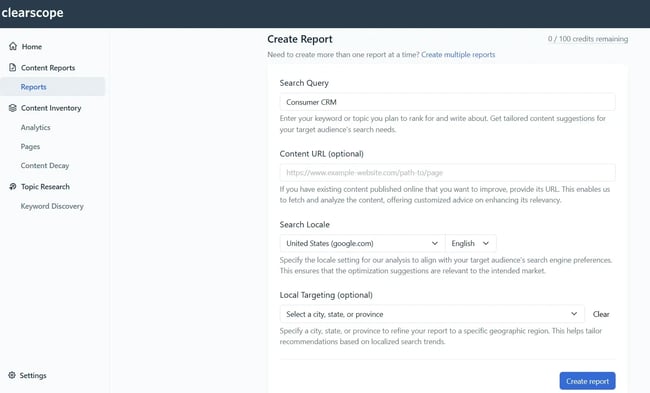seo writing - using clearscope