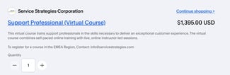 service strategies support professional virtual course pricing, customer service programs