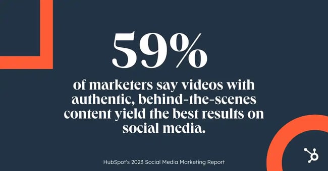short form video, 59% want BTS content