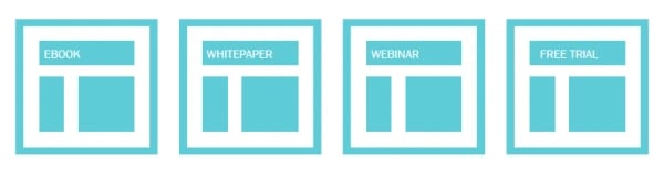 Landing page types example.