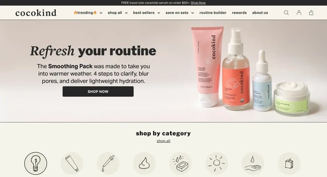 simple website example from cocokind