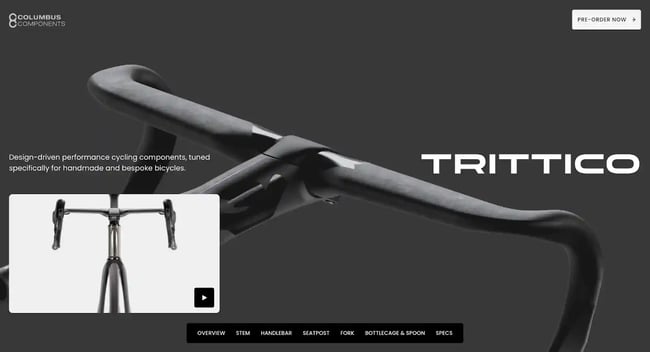 single product website example, Trittico