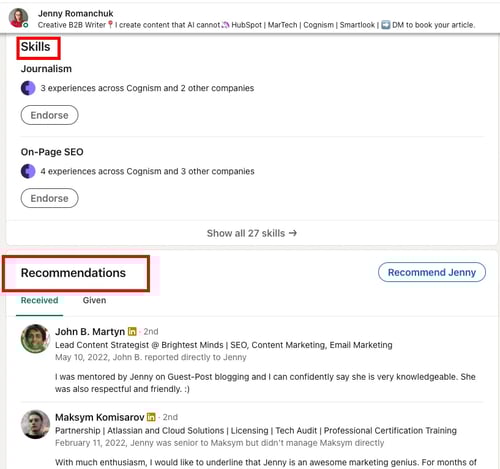 LinkedIn recommendations vs. LinkedIn endorsements