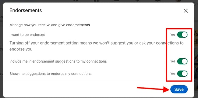 How to turn ON LinkedIn endorsements.