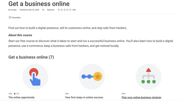 Get a Business Online by Google Skillshop