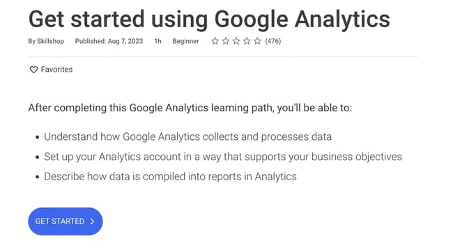  Get Started Using Google Analytics by Google Skillshop 