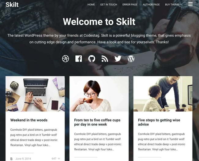 seo optimized tumblr-style homepage demo