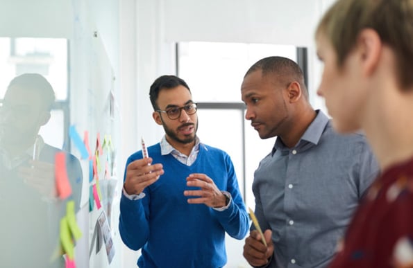 leadership team addressing small business challenges
