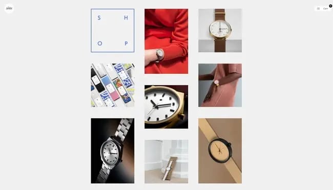homepage for the small business website design example aark collective