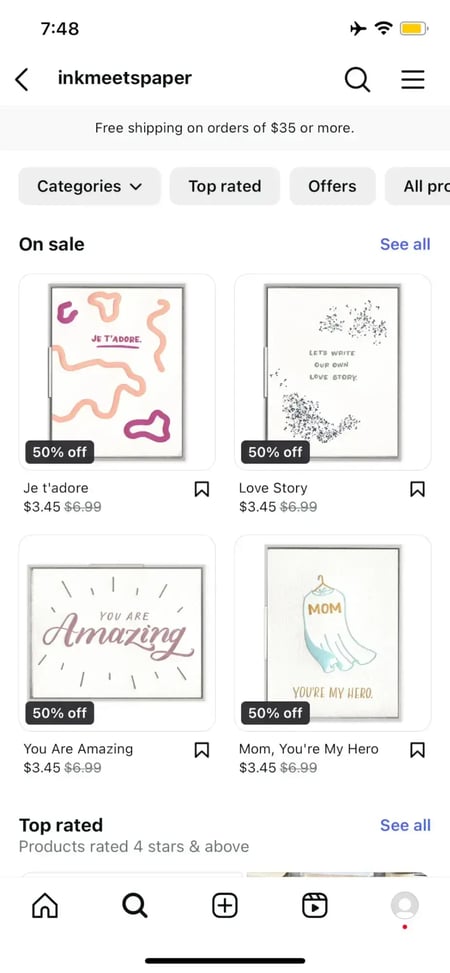 social media content types, ink meets paper shopable content