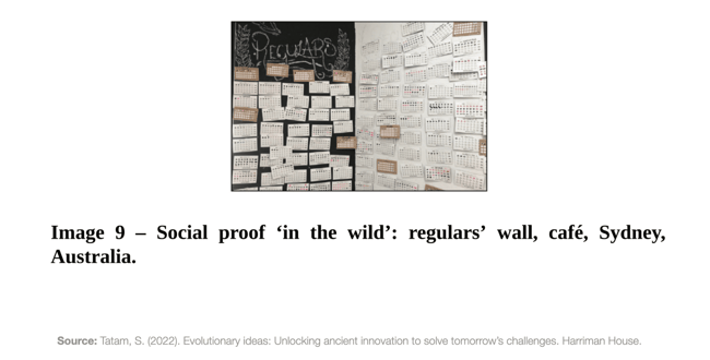 social proof, cafe wall