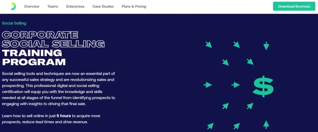 Landing page for ٲѱ Corporate Social Selling Training Program.
