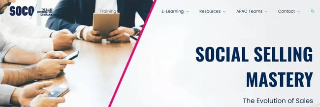Landing page for 䰿 Social Selling Mastery course.