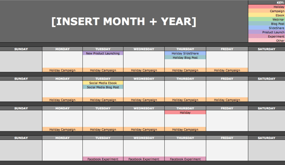 social media editorial calendar sneak peek