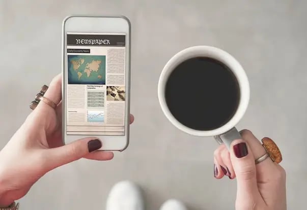 A social media community manager reviews news and trends regularly.