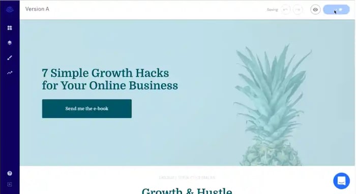 example of social media testing with Leadpages A/B landing page test tool