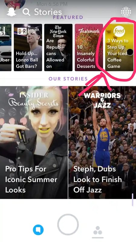 SnapChat Featured Stories