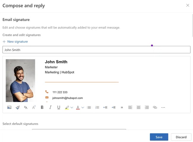 Paste your email signature