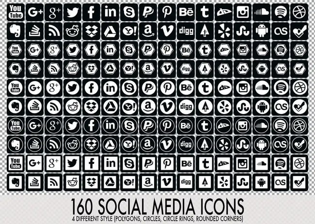 What shape should my social media icons be?
